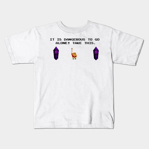 The Paladin's Trusty Spoon...erm Sword (black Text) Kids T-Shirt by Shampuzle's